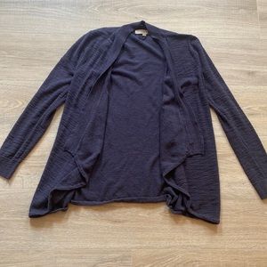 navy cardigan